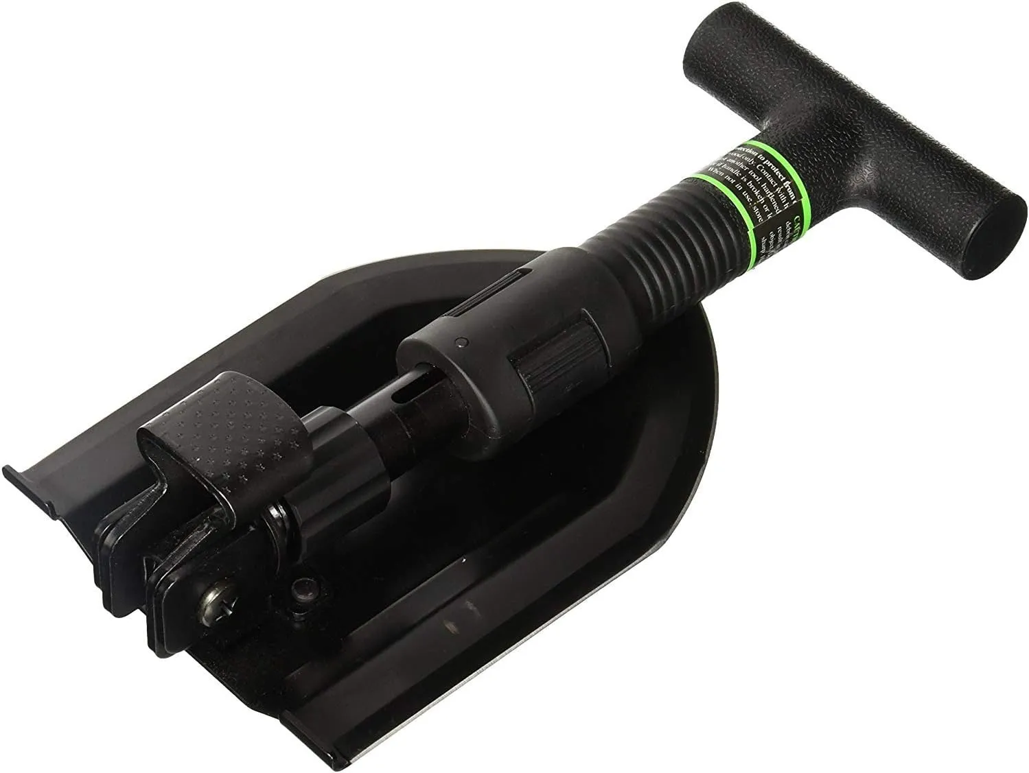 Schrade Delta Class Pay Dirt Shovel 1 lbs with Folding Capabilities, Durable 3Cr Steel, Black Oxide Finish for Outdoor Exploring, Hiking
