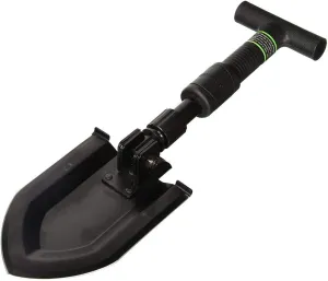 Schrade Delta Class Pay Dirt Shovel 1 lbs with Folding Capabilities, Durable 3Cr Steel, Black Oxide Finish for Outdoor Exploring, Hiking