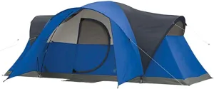 Screened Canopy Tent with Instant Setup, Outdoor camping, two bedrooms and one living room, double-layer tent, extra space for 6-10 people, camping tent for picnics, patios, beaches, parks