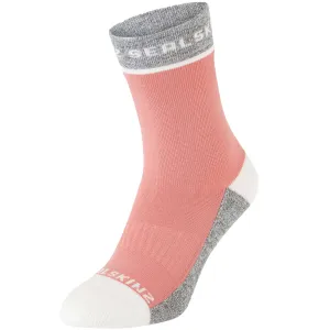 Sealskinz Womens Foxley Mid Length Quick Dry Socks - Pink/Grey - S/M