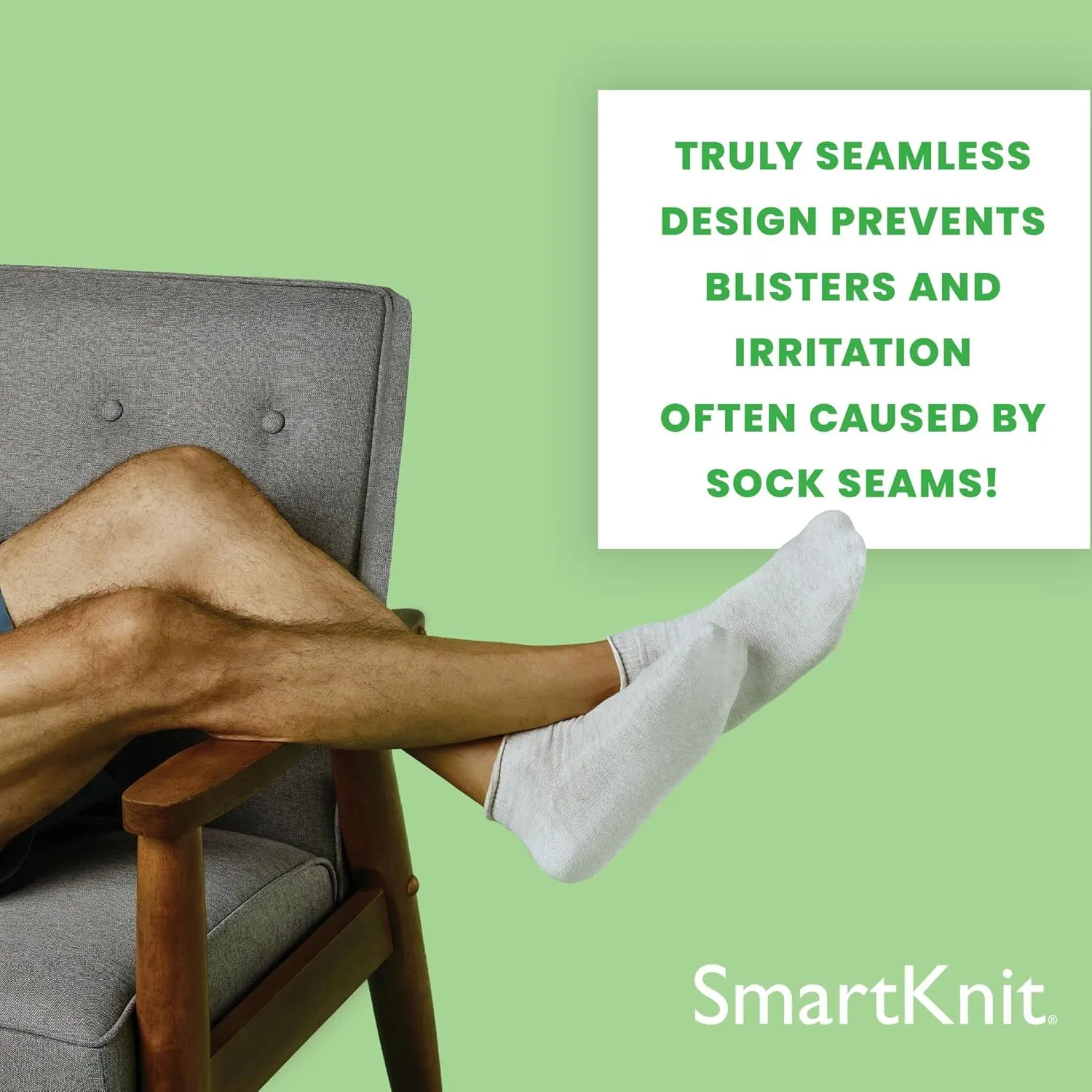 Seamless Diabetic Mini Crew Socks, 3 Pack (6 Count)