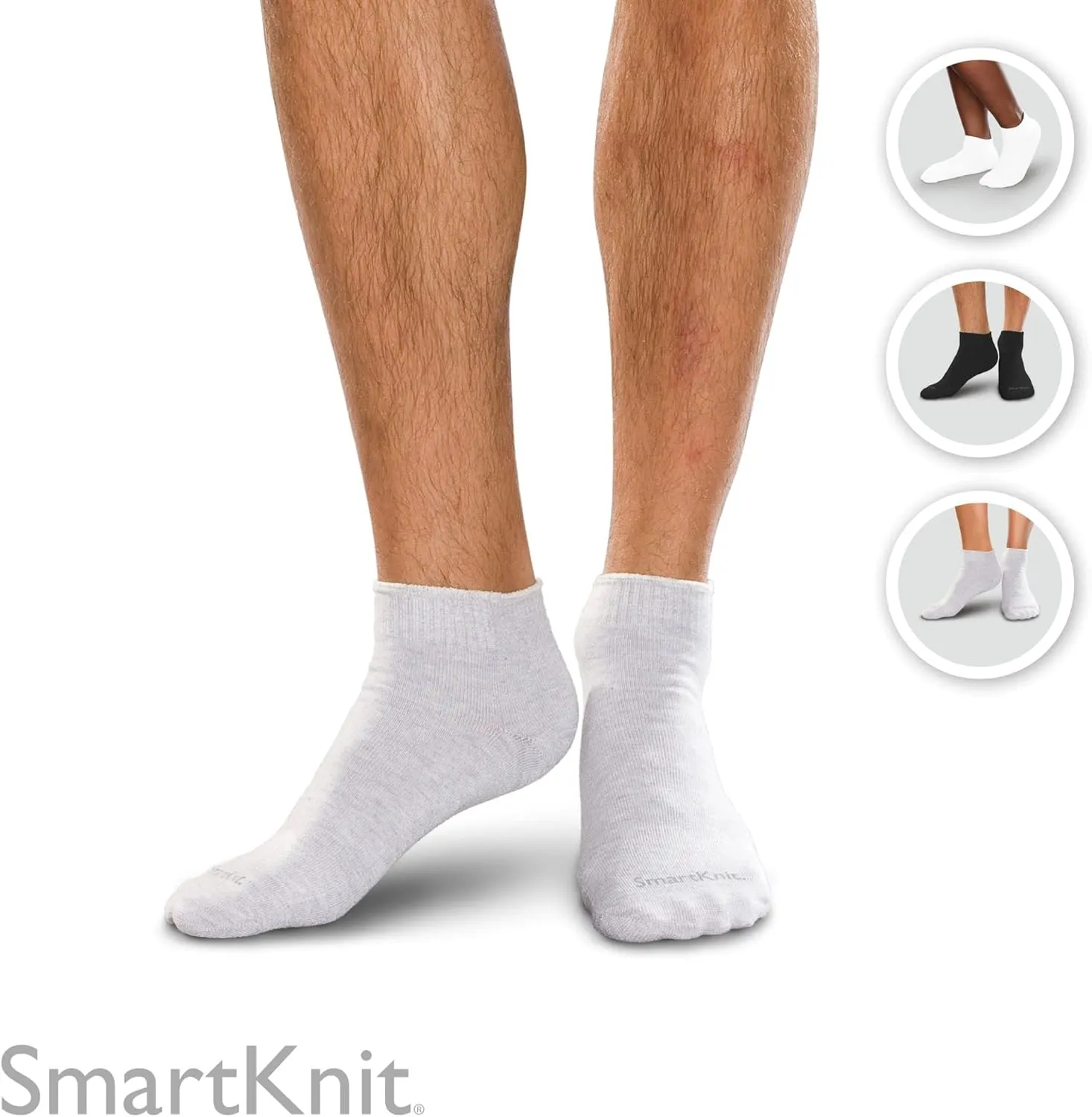 Seamless Diabetic Mini Crew Socks, 3 Pack (6 Count)