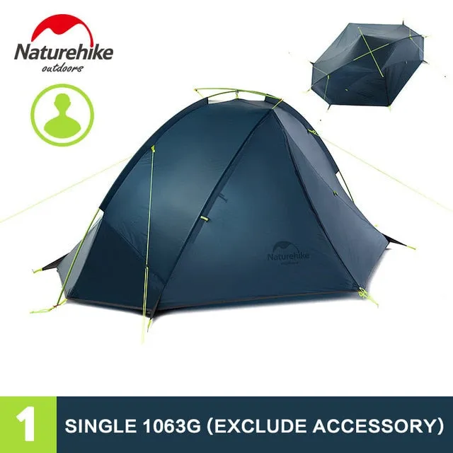 Season Tent Camping Affordable delivery fees Clearance sale ultralight Silicone Rod Person Outdoor Tent 20D Aluminum NatureHike Fabric Tent 4 Tents 2 Double-layer