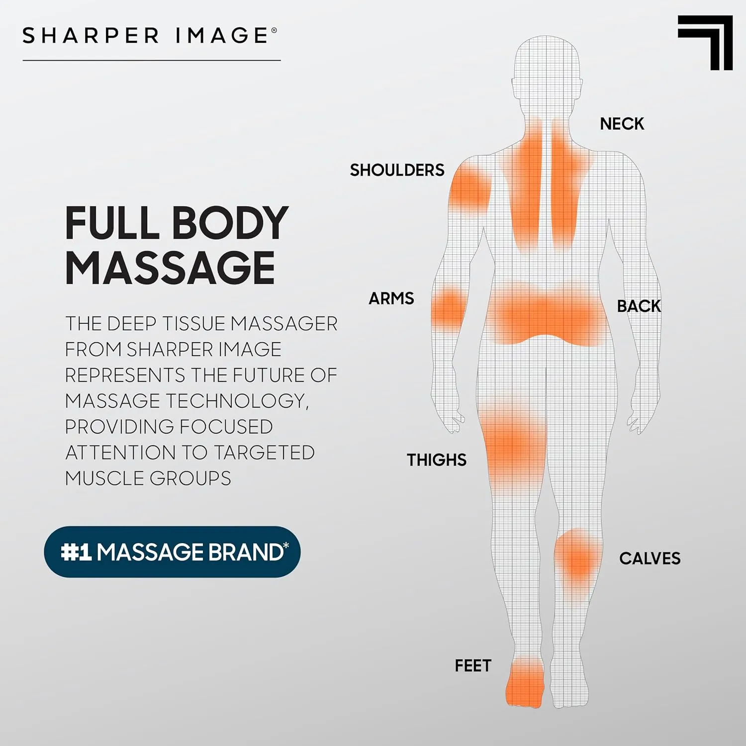 Sharper Image Powerboost Massage Gun – Targeted Muscle Recovery & Pain Relief | Quiet, Ergonomic Deep Tissue Massager | 5 Versatile Attachments & 6 Adjustable Speeds | FSA/HSA Eligible – Black