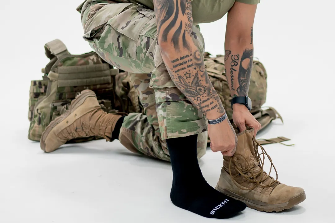 SickFit Tactical Boot Socks – Military-Grade, Moisture-Wicking, Compression Fit