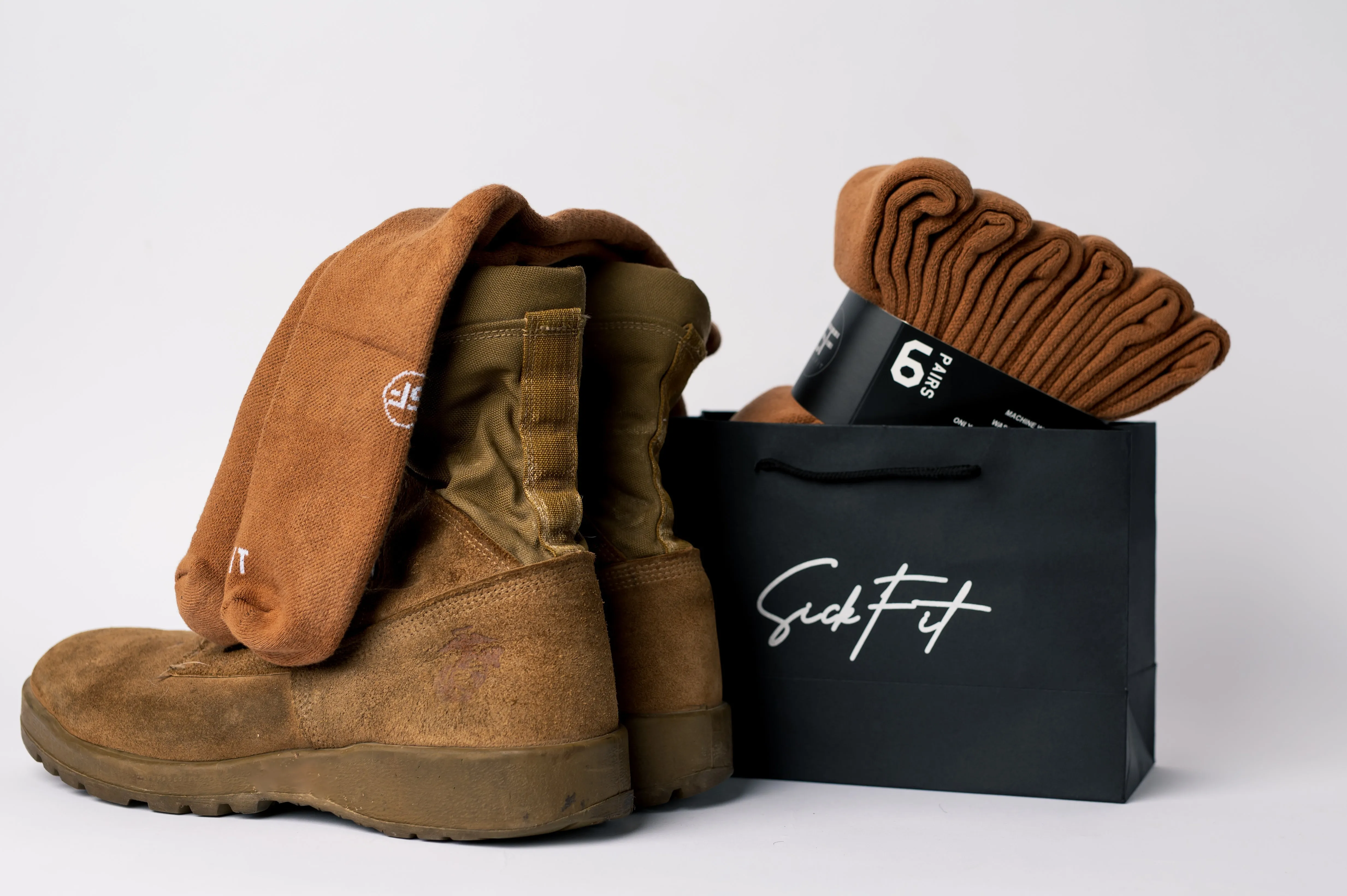 SickFit Tactical Boot Socks – Military-Grade, Moisture-Wicking, Compression Fit