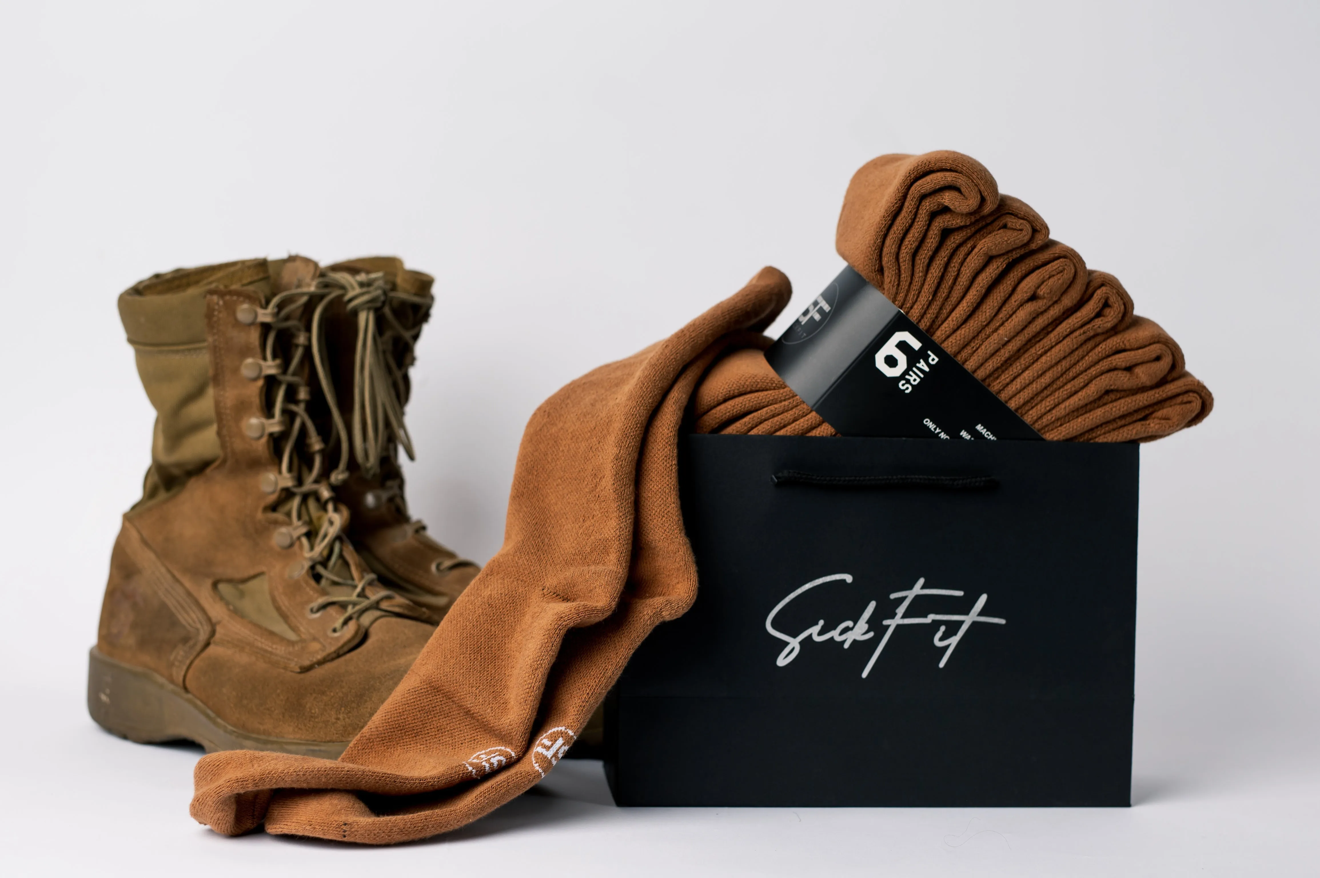 SickFit Tactical Boot Socks – Military-Grade, Moisture-Wicking, Compression Fit