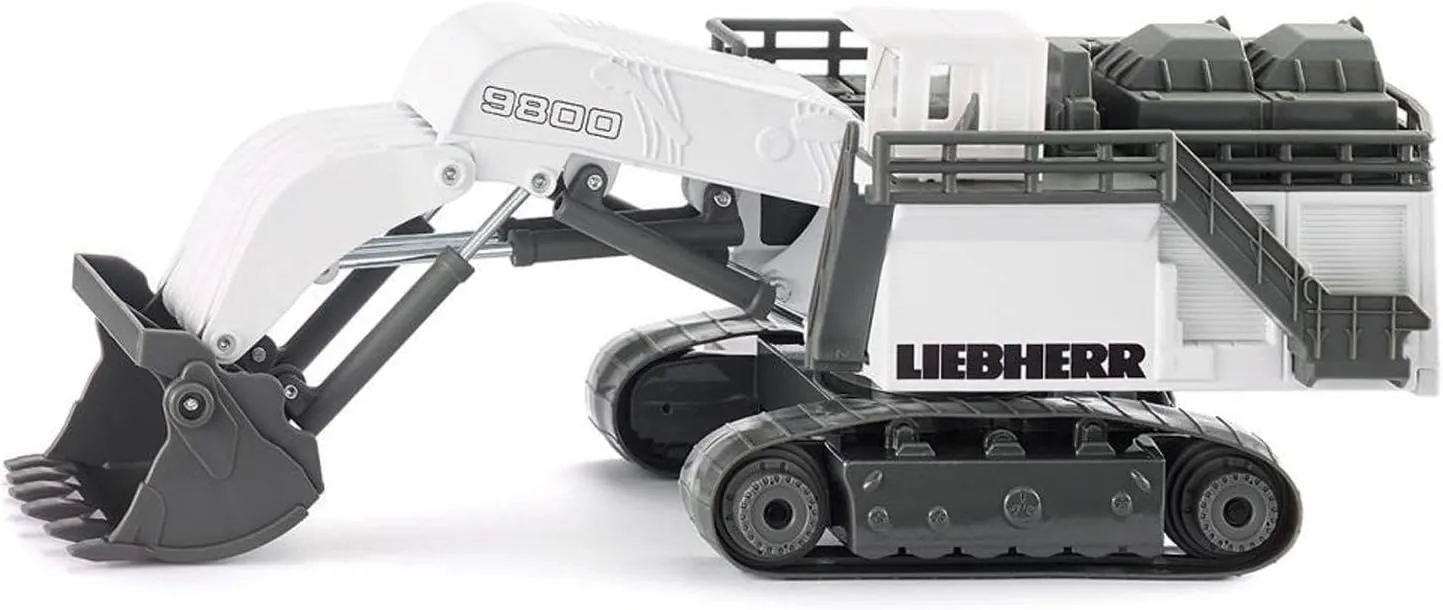 Siku 1798, Liebherr R9800 Mining Excavator, 1:87, Metal/Plastic, White, Functional Folding Shovel