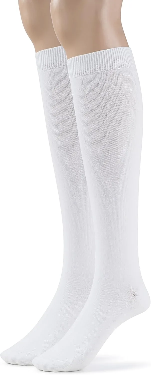 Silky Toes Mens Modal Knee High Socks 2-4 Pk Long Tube Over the Calf Dress Socks