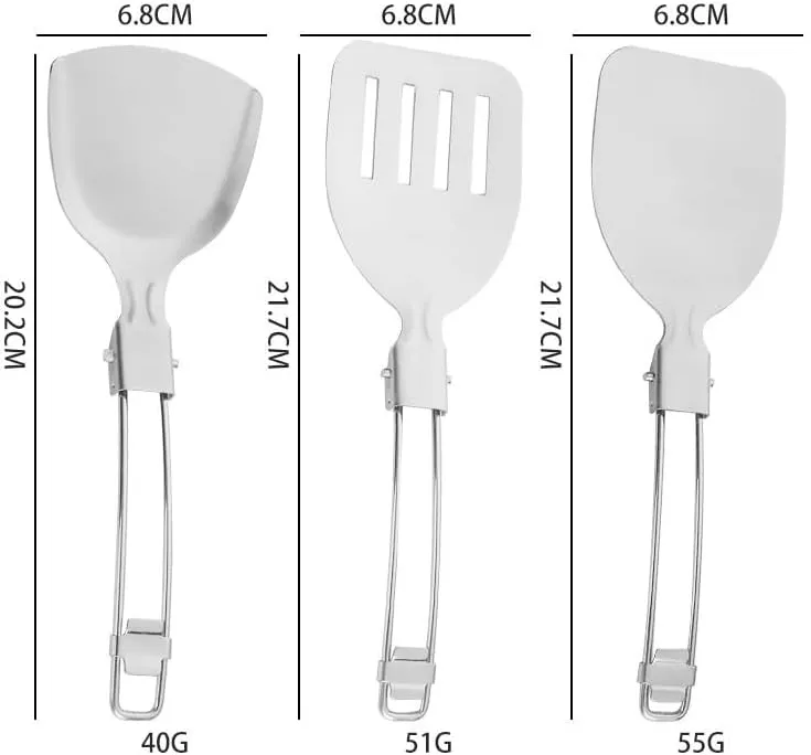 Silverware Flatware Cutlery Set, 6/24/36/48/60/72 Pcs 304 Stainless Steel Portable Kitchen Utensils Outdoor Picnic Camping Cooking Shovel Pot Shovel Soup Spoon Multifunctional Folding Dining