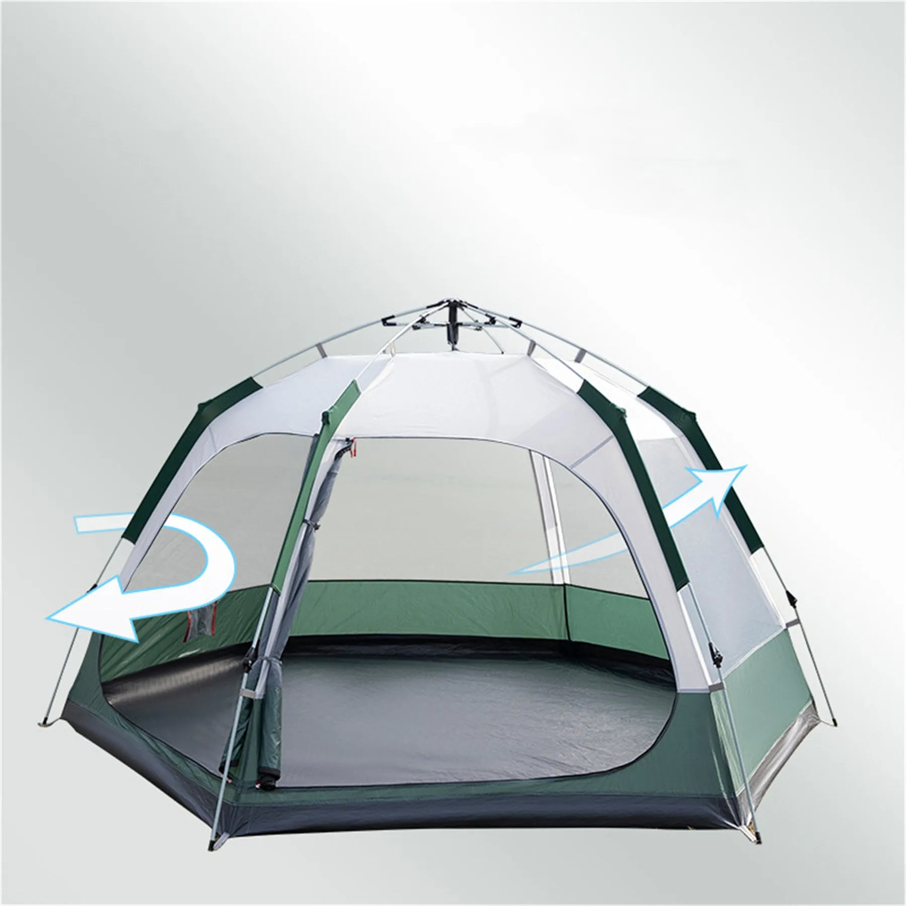 Single layer 5-6 person automatic tent