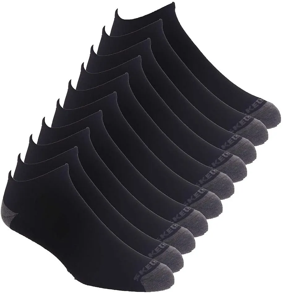 Skechers Men's Mens 10 Pack No Show Socks