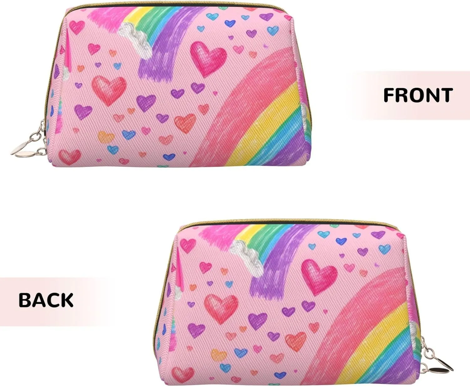 Small Rainbow Toiletry Pouch, Travel-Friendly Makeup Organizer For Makeup Brushes, Lipsticks