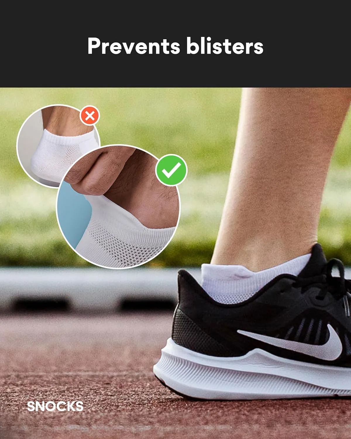 Snocks S-XL 6 Pairs of Running Socks for Men & Women: Running Socks Womens & Workout Socks Mens