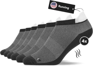 Snocks S-XL 6 Pairs of Running Socks for Men & Women: Running Socks Womens & Workout Socks Mens