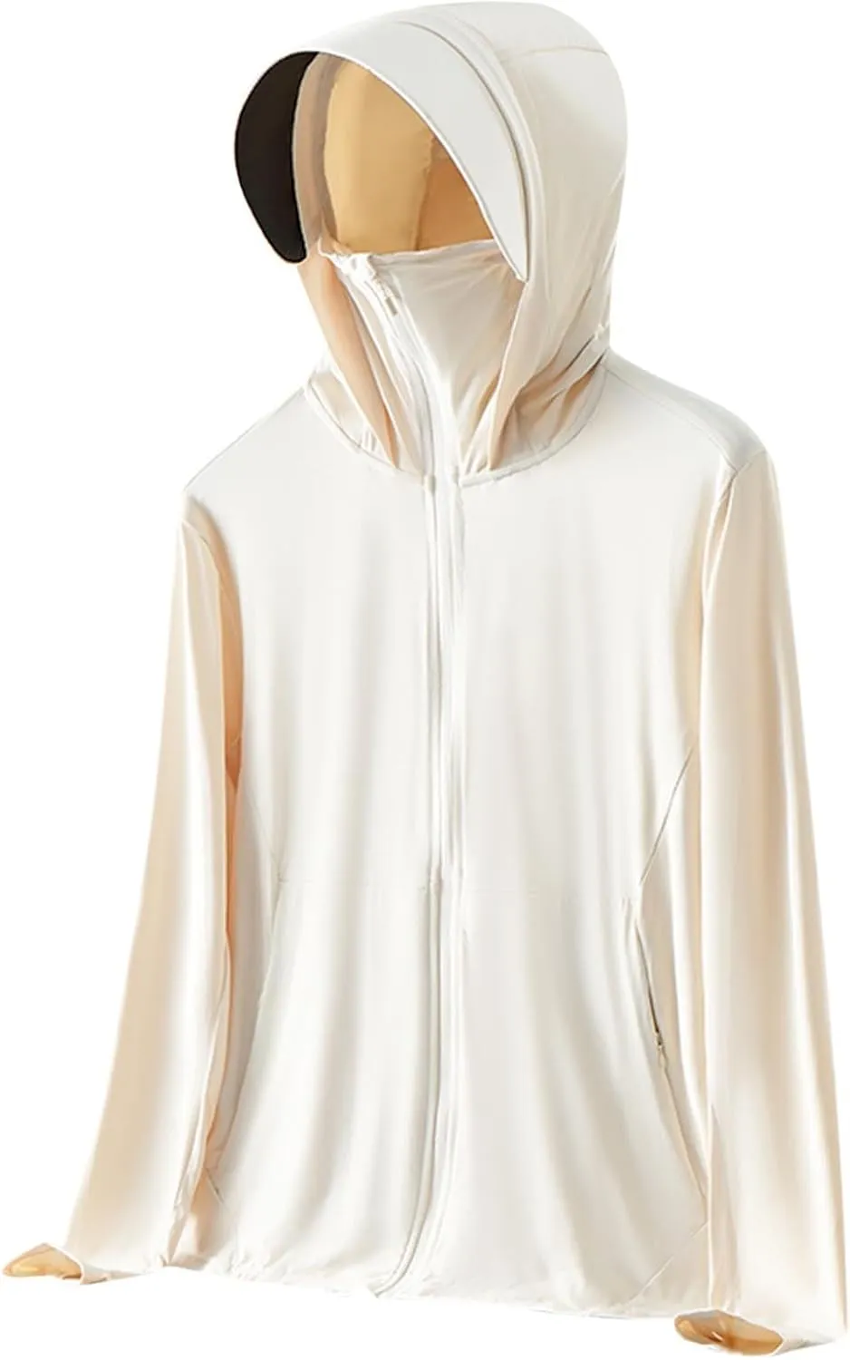 Soft Uv Jacket Sun Protection for Women Fashion Full Zip Long Sleeve Hoodie Summer Coats with Pockets Golf Hiking
