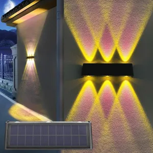 Solar Lights Outdoor Waterproof Dusk to Dawn Sconce Sunset Landscape Lighting for Wall, Backyard, Deck, Patio, Garden, Porch