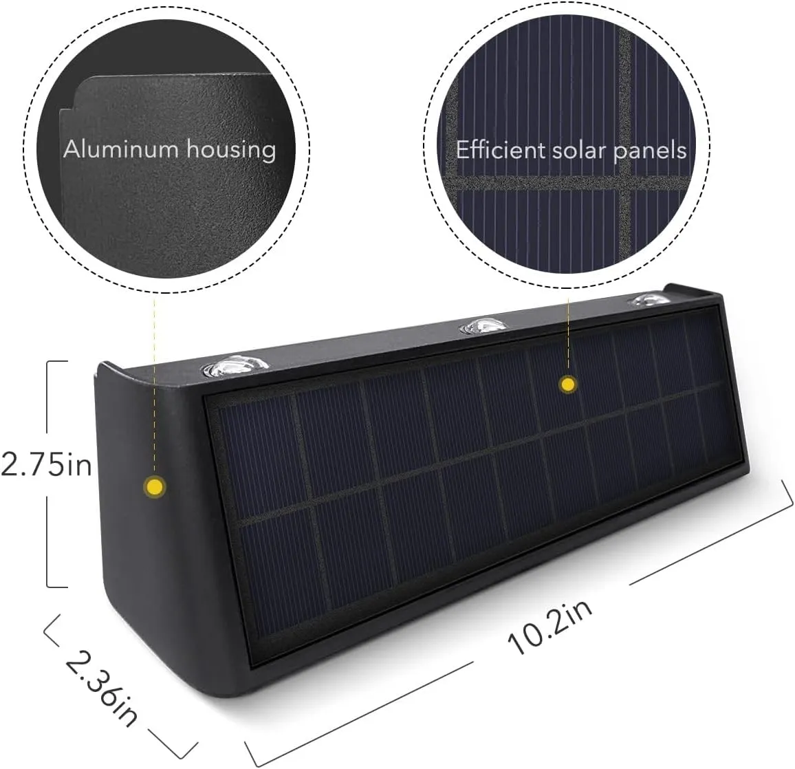 Solar Lights Outdoor Waterproof Dusk to Dawn Sconce Sunset Landscape Lighting for Wall, Backyard, Deck, Patio, Garden, Porch