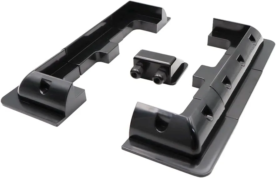 Solar Panel Mounting Brackets ABS Corner Bracket Kit 7PCS, Drill-Free Widely Used on Roofs of RV, Caravans, Vehicles, Camper Vans, Sheds, Garages, Deck of Boats, Black