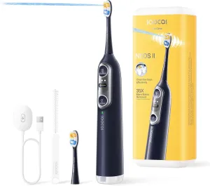 Soocas NEOS II - Electric Toothbrush with Water Flosser, Sonic Electric Toothbrush for Adults, Cordless Water Flosser for Travel, Portable Oral Irrigator, Up to 100% Plaque Removal, Dark Violet