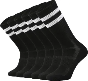 SOX TOWN Unisex Cushioned Crew Training Athletic Socks Men & Women with Combed Cotton Moisture Wicking Breathable Performance
