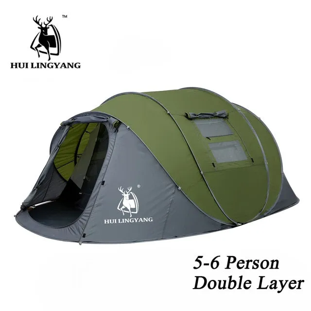 Special offer LINGYANG up camping Easy-to-use tent throw hiking waterproof outdoor large tents family waterproof tent throwing pop automatic tents HUI
