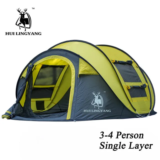 Special offer LINGYANG up camping Easy-to-use tent throw hiking waterproof outdoor large tents family waterproof tent throwing pop automatic tents HUI