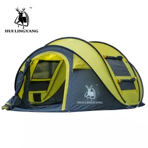Special offer LINGYANG up camping Easy-to-use tent throw hiking waterproof outdoor large tents family waterproof tent throwing pop automatic tents HUI