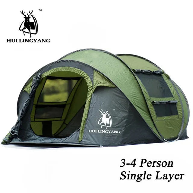 Special offer LINGYANG up camping Easy-to-use tent throw hiking waterproof outdoor large tents family waterproof tent throwing pop automatic tents HUI