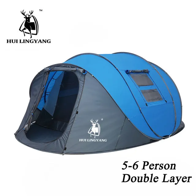 Special offer LINGYANG up camping Easy-to-use tent throw hiking waterproof outdoor large tents family waterproof tent throwing pop automatic tents HUI