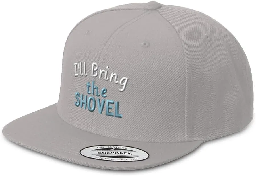 Speedy Pros Snapback Hats for Men & Women I'll Bring The Shovel Acrylic Flat Bill Baseball Cap