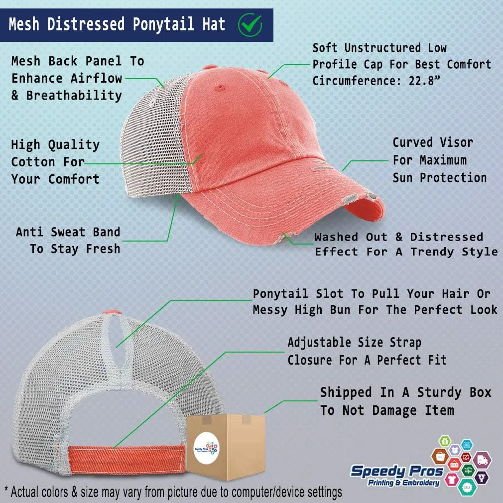 Speedy Pros Womens Ponytail Cap I'll Bring The Shovel Cotton Distressed Trucker Hats