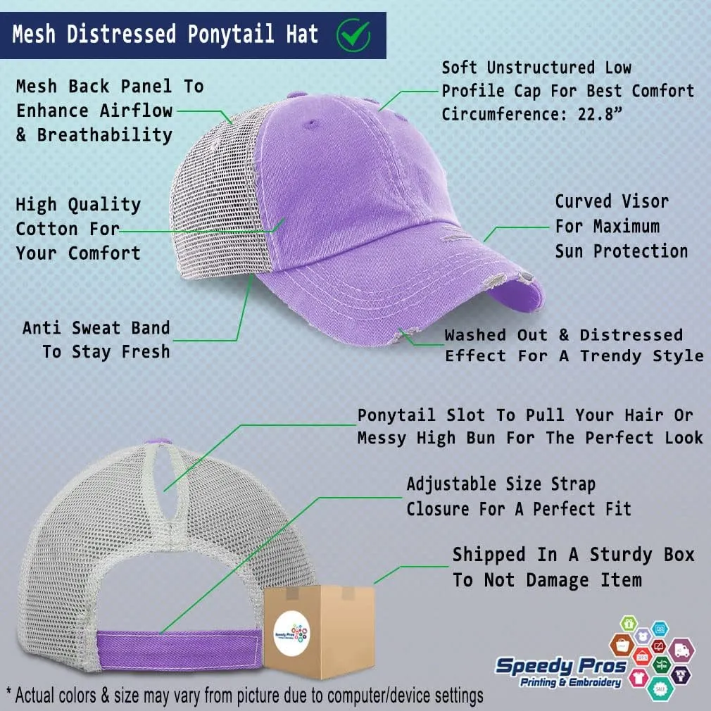Speedy Pros Womens Ponytail Cap I'll Bring The Shovel Cotton Distressed Trucker Hats