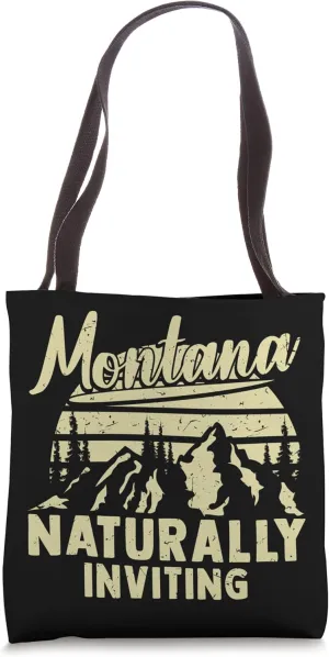 State Montana Naturally Inviting Outdoor Mountain Tote Bag