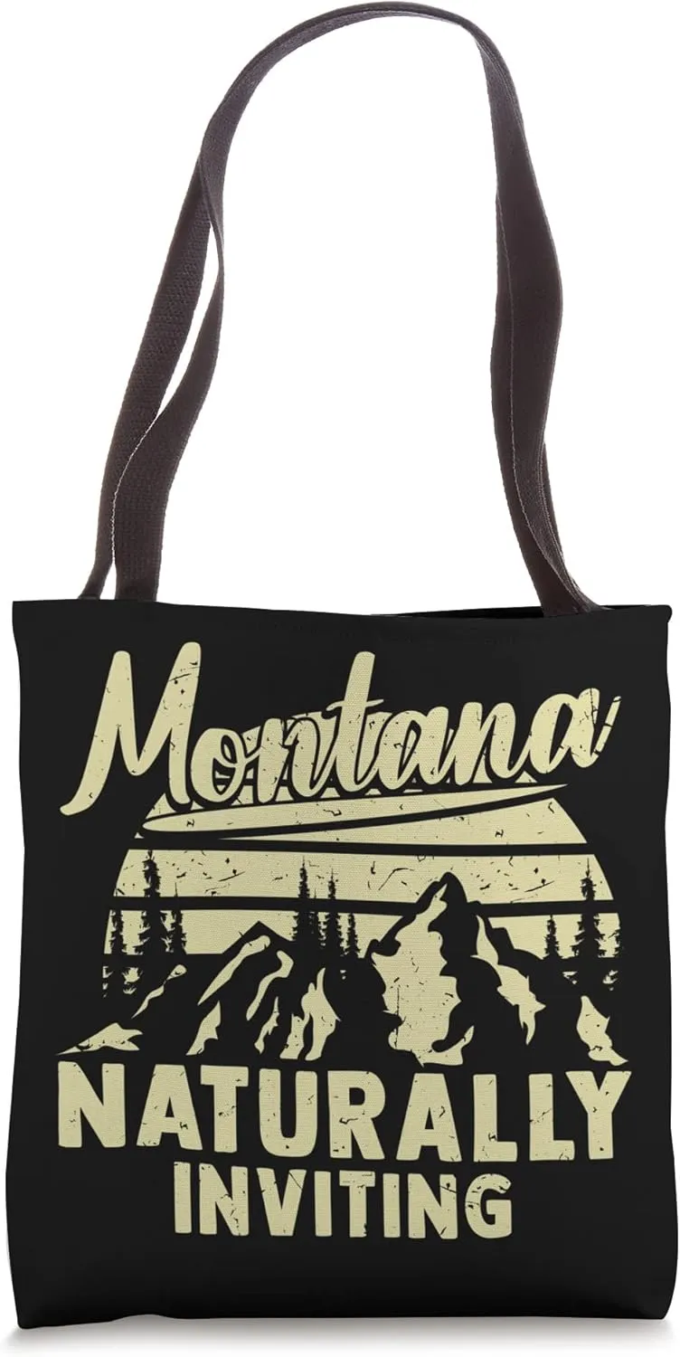 State Montana Naturally Inviting Outdoor Mountain Tote Bag