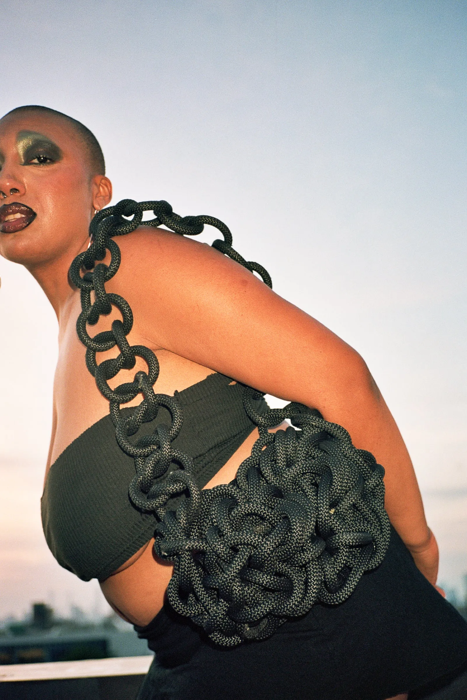 Static Black Rope Bag