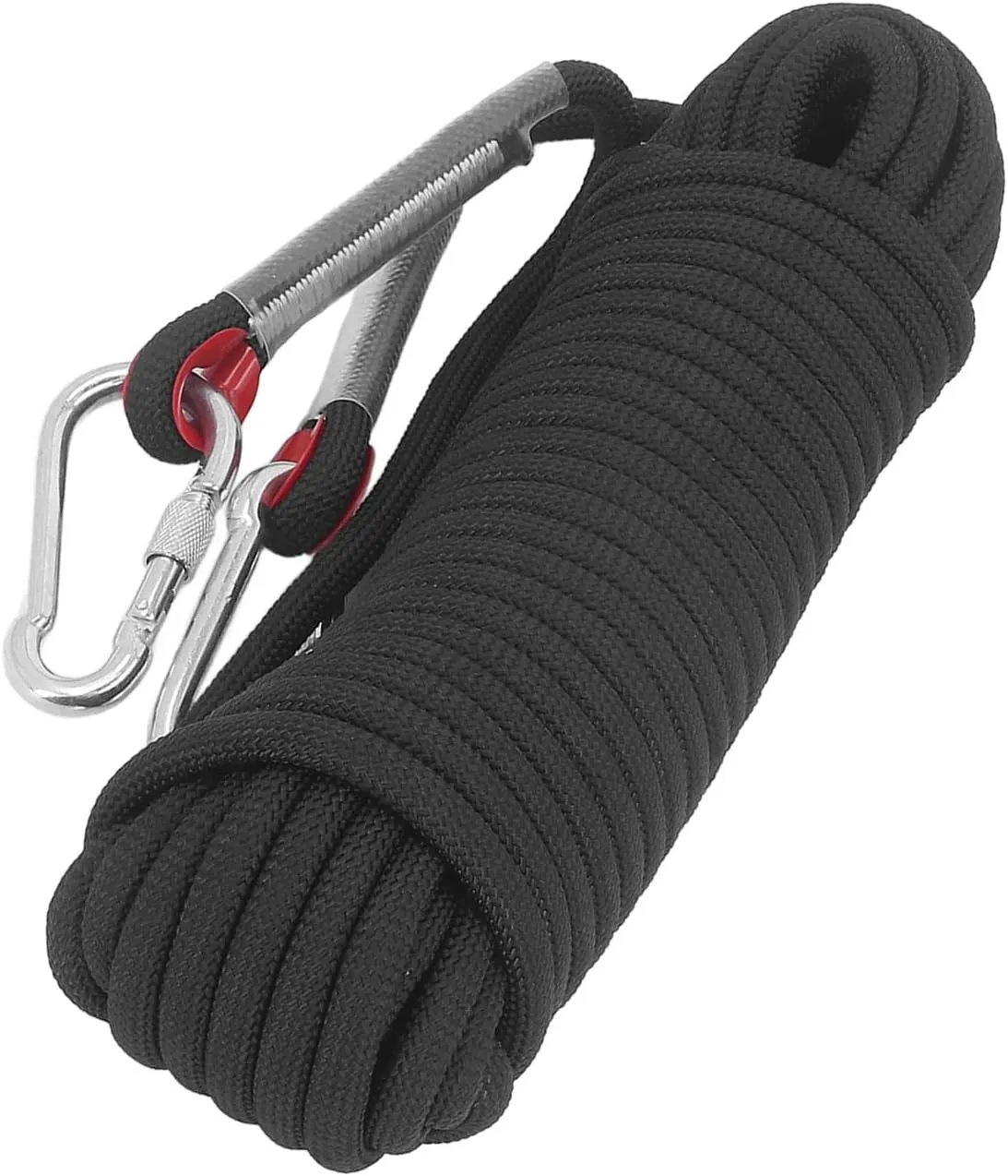 Static Rope for Climbing, Avoids Falling Safety Protection for Scaing Easy to Use Light to Escape (Black)
