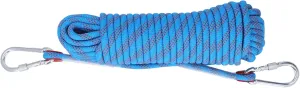 Static Rope for Climbing, Avoids Falling Safety Protection for Scaing Easy to Use Light to Escape (Blue)