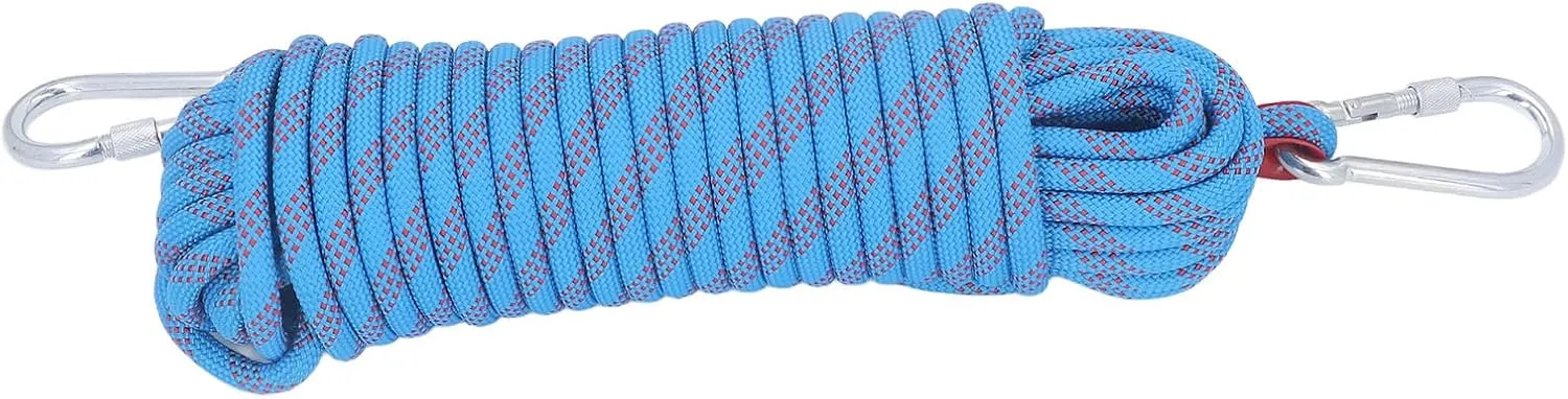 Static Rope for Climbing, Avoids Falling Safety Protection for Scaing Easy to Use Light to Escape (Blue)