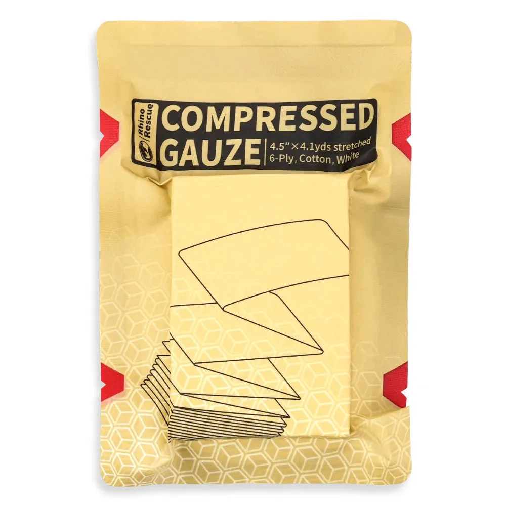 Sterile Compressed Gauze for Emergency Wound Dressing and First Aid Kit