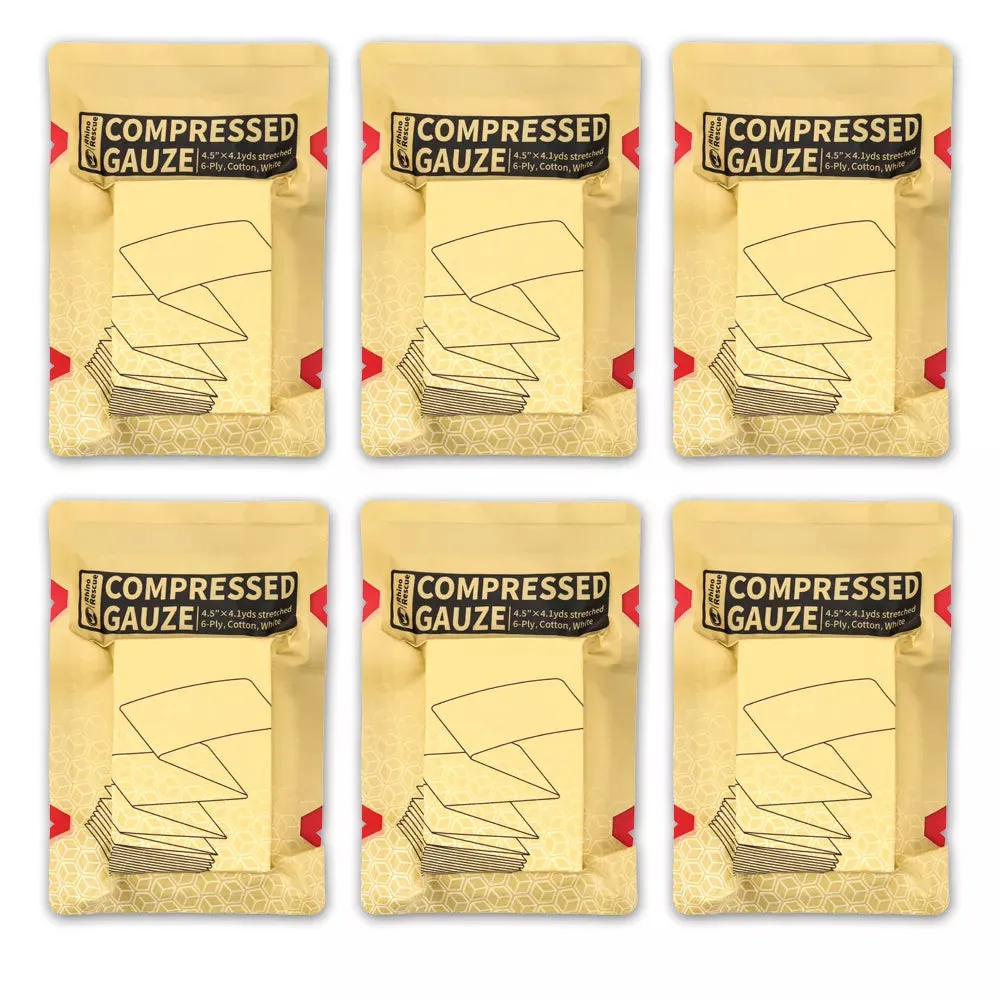 Sterile Compressed Gauze for Emergency Wound Dressing and First Aid Kit