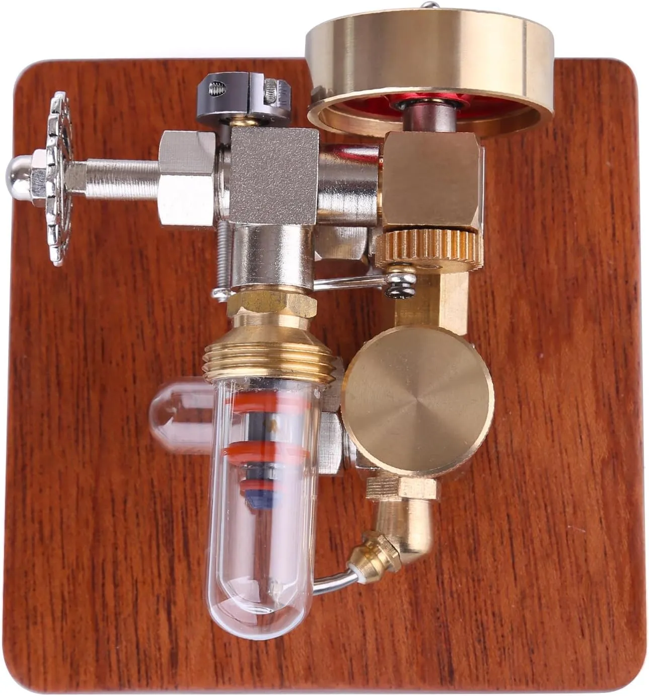 Stirling Engine Model Kit, Adjustable Speed Alcohol-Powered Stirling Engine with Speed Control Knob for Physical Science Experiment Display