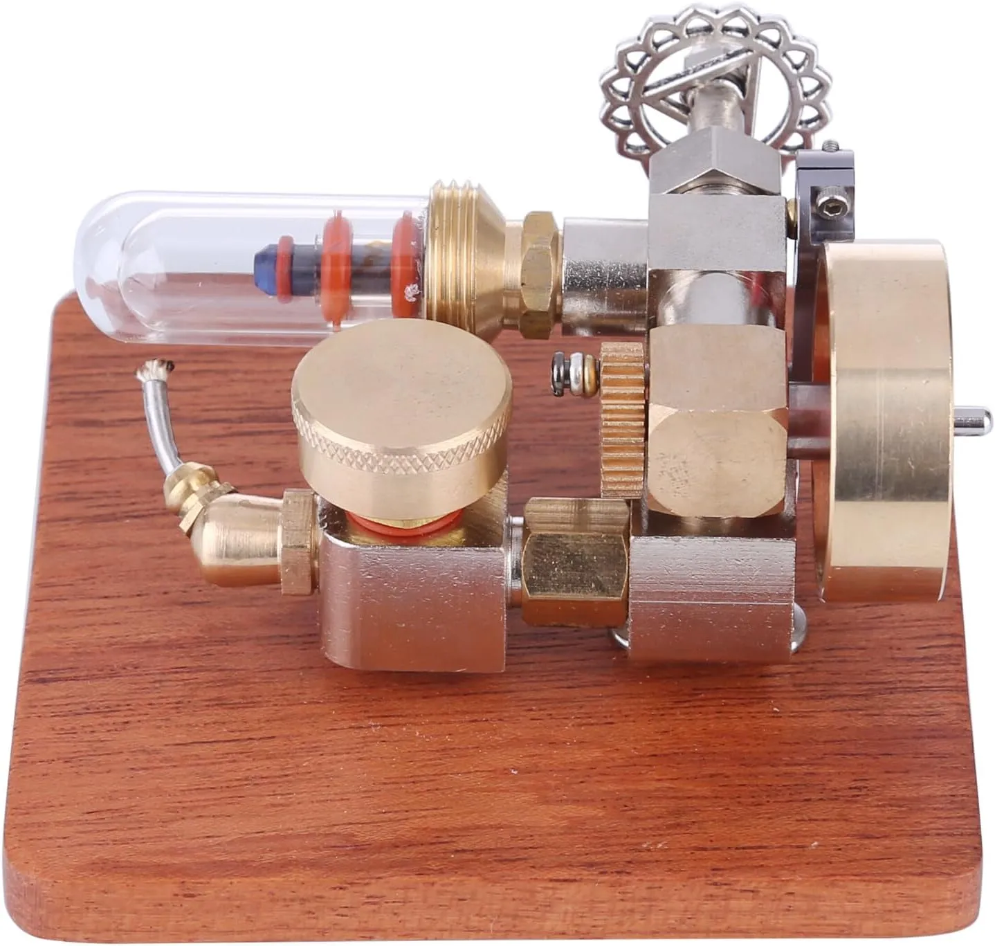 Stirling Engine Model Kit, Adjustable Speed Alcohol-Powered Stirling Engine with Speed Control Knob for Physical Science Experiment Display