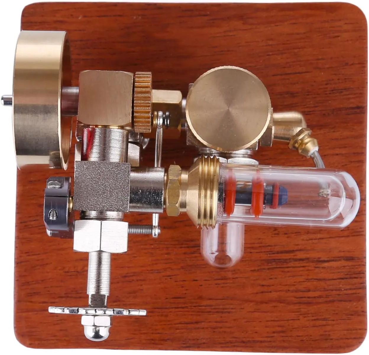 Stirling Engine Model Kit, Adjustable Speed Alcohol-Powered Stirling Engine with Speed Control Knob for Physical Science Experiment Display