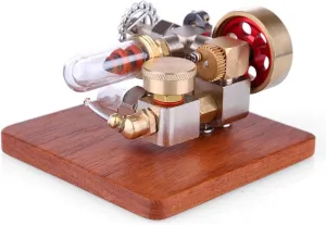 Stirling Engine Model Kit, Adjustable Speed Alcohol-Powered Stirling Engine with Speed Control Knob for Physical Science Experiment Display