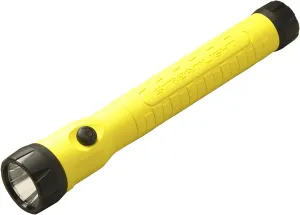 Streamlight 76412 PolyStinger LED HAZ-LO Intrinsically Safe Rechargeable Flashlight with 120-Volt AC/12-Volt DC Charger, Yellow - 130 Lumens