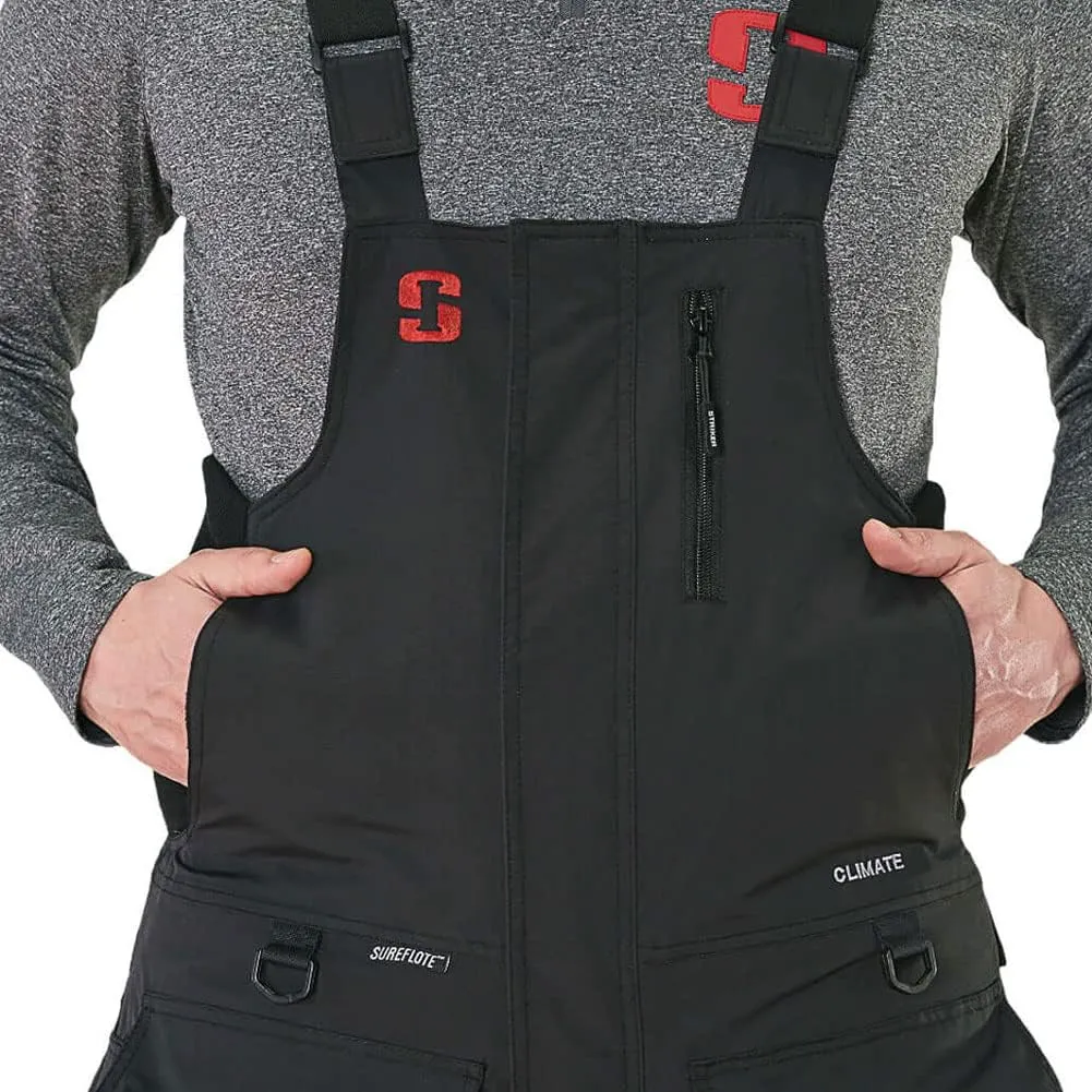 Striker Men’s Climate Insulated, Waterproof Ice Fishing Bib with Sureflote Flotation Technology
