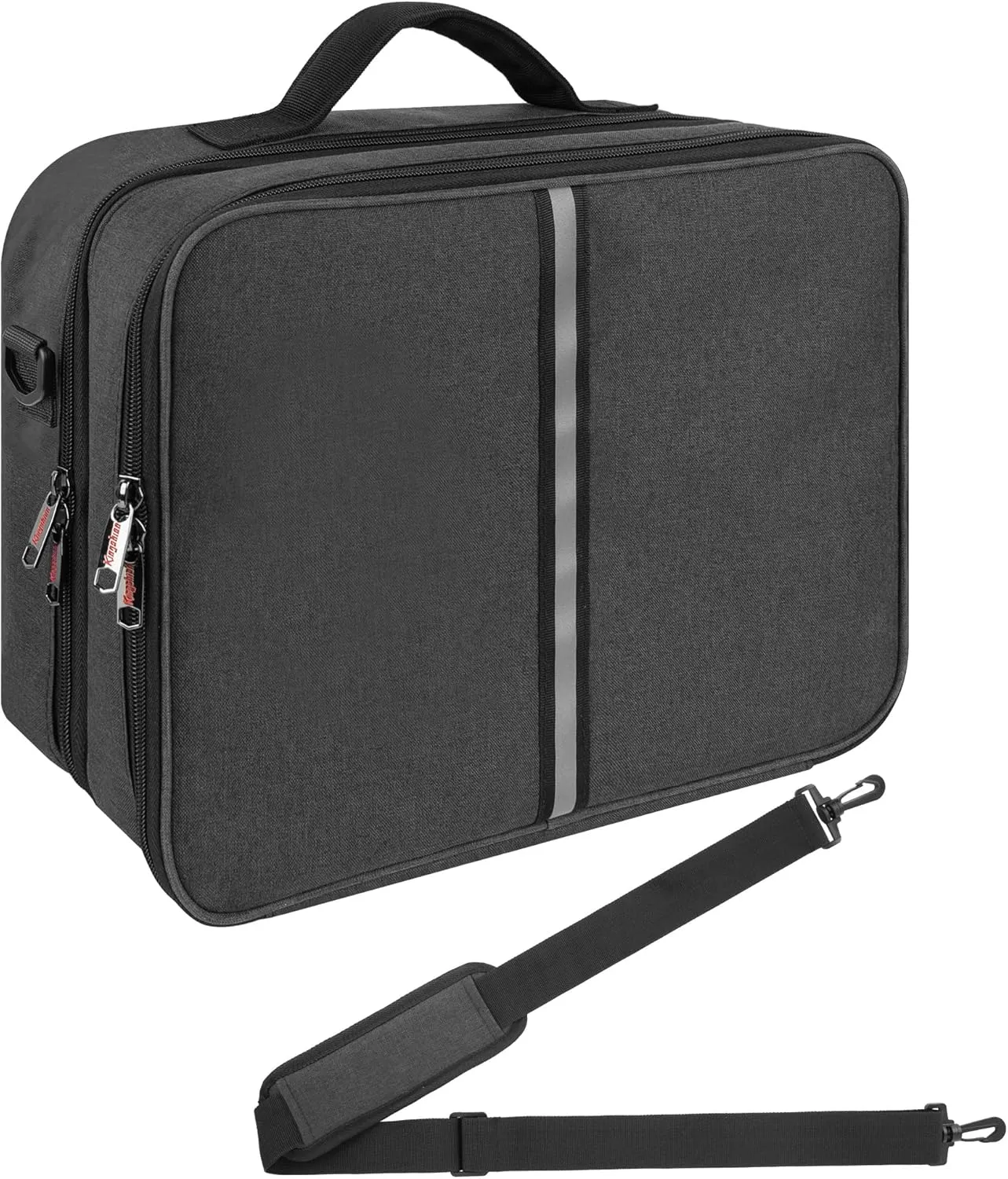 Sup Air Pump Bag, Paddle Board Pump Bag, Paddle Board Pump Carry Bag, Double-Deck Sup Electric Pump Storage Bag with Detachable Shoulder Strap Compatible with Most Sup Air Pump, Bag Only