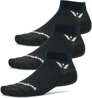 Swiftwick- ASPIRE (3 Pairs) Ankle Running & Cycling Socks, Breathable, Compression Fit