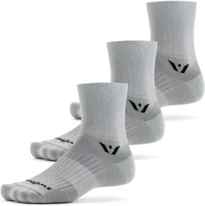 Swiftwick- ASPIRE (3 Pairs) Quarter Crew Cycling & Trail Running Socks, Compression Fit